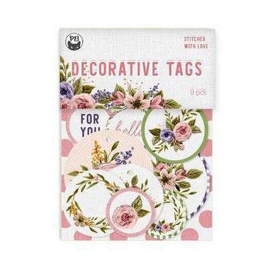 Piatek13 Stitched With Love Die Cuts - Circle Tags